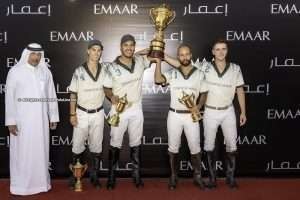 Ankora Lamar festejó en la EMAAR Polo Cup