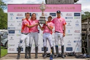 A family affair: Thai Polo, with siblings Milly and Louis Hine, won the Warwickshire Cup